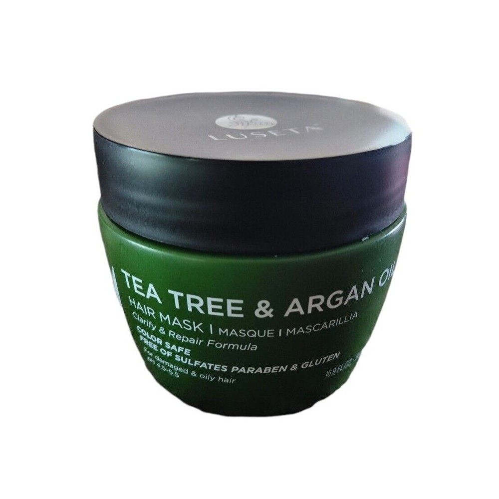 Luseta Tea Tree & Argan Oil Hair Mask 16.9 oz Damaged Repair Clarify Oily Hair